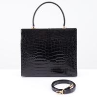 Giorgio of Palm Beach Black Alligator Top Handle Bag - Sold for $1,664 on 10-11-2026 (Lot 658).jpg